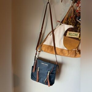 adrienne vittadini navy crossbody purse